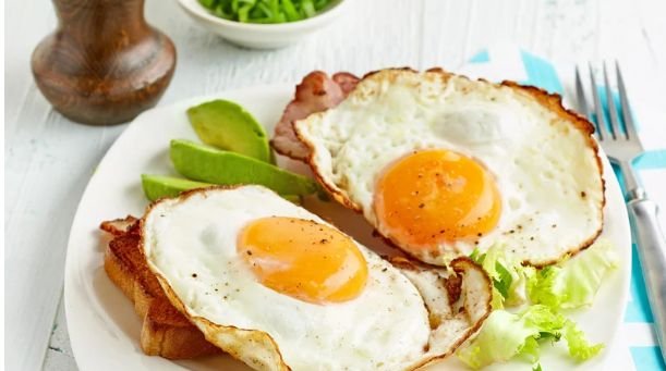 Eggs and Colorful Produce
