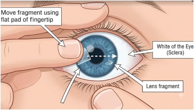 Move the Fragment Toward the White of Your Eye
